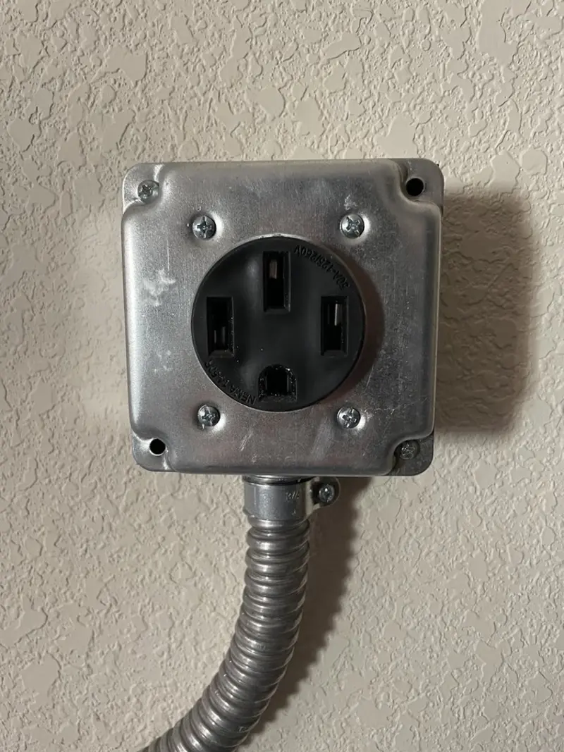 NEMA 14-50 outlet installed for Electrical Panel Upgrade in Dent